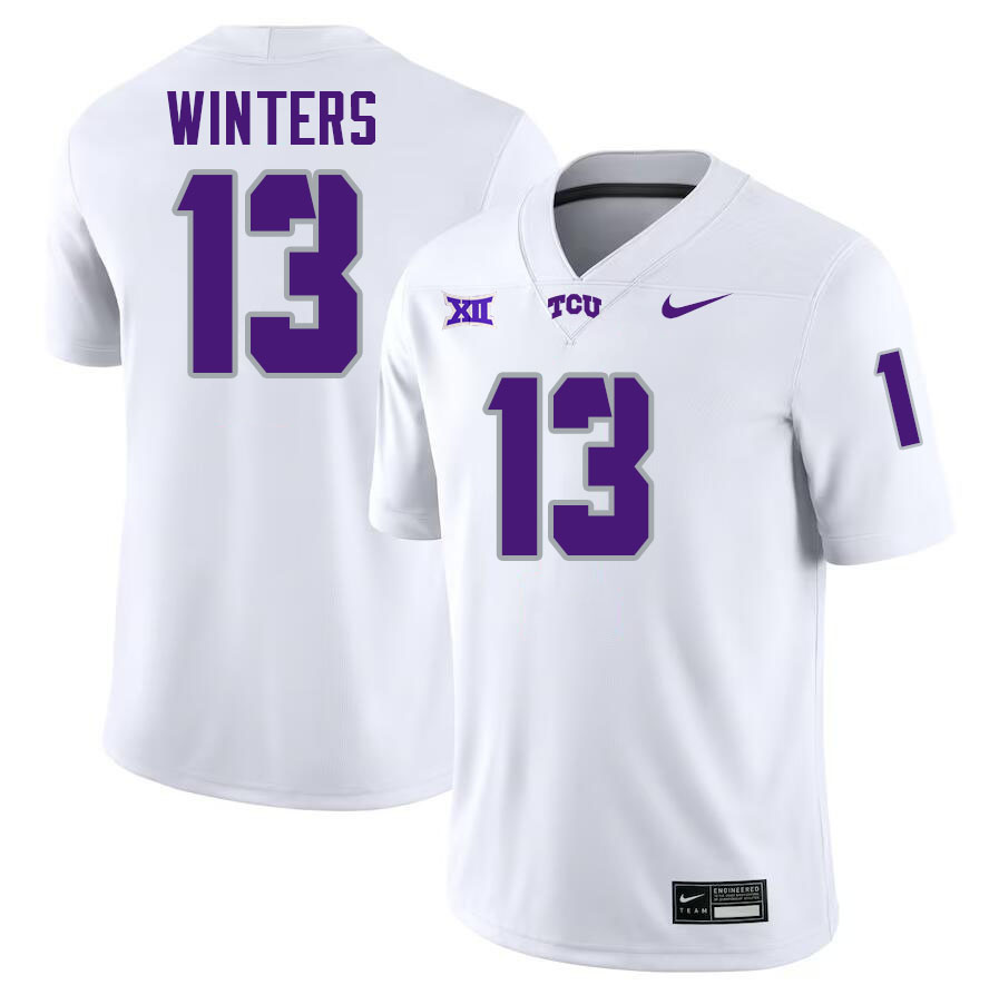 #13 Dee Winters TCU Jersey,Texas Christian University Horned Frogs Football Jersey-White
